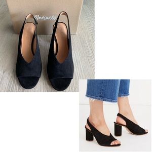 NWT Madewell Alana Slingback Suede Heels